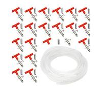 Obotsnoi Lagomorph - Juego de 20 botellas y mangueras para suministro continuo de agua limpia contra la tecnología de escape, botella impermeable económica para el aseo de mascotas