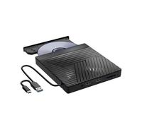 Obotsnoi Lector de disco externo USB 3.0 tipo C, conexión USB, rendimiento estable para computadora de escritorio, portátil, PC, unidad de disco externa, USB/tipo C