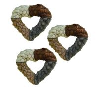 Obotsnoi Nido de pájaro de hierro de fibra de algodón en forma de corazón recargable para jardín, hábitats de vida silvestre, decoración de jardín, patio, colibrí