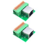 Obotsnoi No requiere soldadura, terminales de puerto Ethernet RJ45, adaptador de rieles DIN con luz de estado para una conexión segura de red, puerto de red montado en DIN con