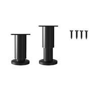 Obotsnoi Paquete de 2 patas de muebles ajustables en altura con almohadilla protectora antideslizante de acero para sillas de armarios y mesas, mesa de café