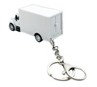 Obotsnoi Pequeño llavero con forma de camión de 8,7 cm de inspiración retro, perfecto para decorar bolsas o llaveros, elegante dije de bolsa de camioneta