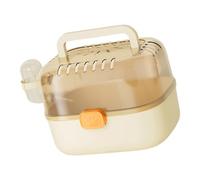 Obotsnoi Portador de viaje para hámster, jaula portátil de polipropileno amarillo con botella de agua adjunta para viajes cortos y cuidado diario, jaula segura de escape, transportadores transpirables