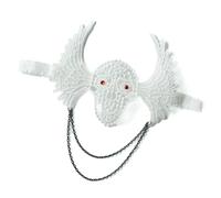 Obotsnoi Pulsera de pierna de cadena oscura modificable para mujer, para boda, recepción, disfraces, complementos de calavera de forastero, blanco, Talla única