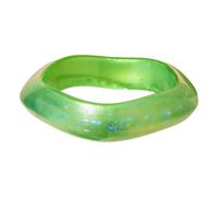 Obotsnoi Pulsera de resina con patrón de estrella brillante con patrón de estrella brillante, joyería elegante para mujeres y niñas, pulsera de resina colorida, talla única, como se describe