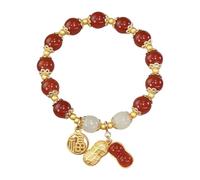 Obotsnoi Pulsera moderna de inspiración china elegante con cuentas de joyería para mujer, nueva pulsera de moda asiática, One Size, como se describe