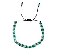 Obotsnoi Pulsera tejida a mano con cuentas geométricas ajustables con forma geométrica, joyería única con forma de ella, One Size, como se describe