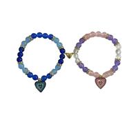 Obotsnoi Pulseras de corazón para parejas, cierre fácil de usar, garantiza un ajuste seguro para aniversarios, día de San Valentín y uso diario, joyería con símbolo de relación, One Size, como se