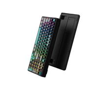Obotsnoi RGBs Backlits - Teclados mecánicos con cable de 97 teclas, diseño compacto, perilla de volúmenes dedicados, construcción de ABS para teclados de juegos de PC, cable de sensación mecánica