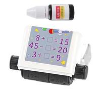 Obotsnoi Sello de rodillo de sustracción de ABS con tintas, ayuda de aprendizaje matemático para el aula, generador rápido de problemas matemáticos