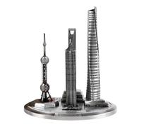 Obotsnoi Shanghai Orientals - Torre de perlas y aleaciones, modelo decorativo coleccionable con acabado antiguo, decoración del hogar, centro financiero global, aleaciones, modelo de regalo