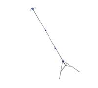 Obotsnoi Soporte de infusiones extensible con base de aluminio, 4 ganchos resistentes, plegable, para hospital, dormitorio, paciente, anciano, soporte clínico portátil