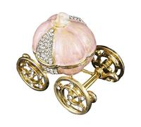 Obotsnoi Soporte de joyería hecho a mano de alta calidad con adornos de calabaza, diseño compacto, solución de almacenamiento seguro, elegante estuche de almacenamiento de joyas de viaje