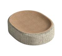 Obotsnoi Tabla rascadora ovalada de sisal para gatos, para entretenimiento en interiores, aburrimiento, gatos, enriquecimiento, juguete, descanso y descanso para gatos, cama para rascar