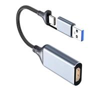 Obotsnoi Tarjeta universal HDTV para captura de juegos con conectores USB A y USB C para transmisión sin problemas y capturas de juegos de baja latencia