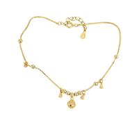 Obotsnoi Tobillera ajustable chapada en oro con cuentas de campanas para el pie, elegante para novia, esposa, día de San Valentín, regalo para el día de San Valentín