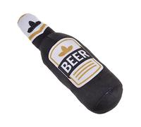 Obotsnoi Toy De Perro Chirrido Suave Plush: Masticar La Forma Botella Cerveza con Chirrido para Juguete Interactivo Mediano Y Pequeño para Perros Pequeños