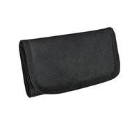 Obotsnoi Travel Companion - Organizador de monedas de 6 bolsillos, resistente al agua, tela Oxford para almacenamiento de pasaportes, hombres y mujeres, con cremallera, sobre compacto, Black, Mass