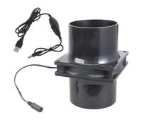 Obotsnoi Ventilador de conducto de 12 cm, potente extractor en línea de 5 V, extractor de aire interior con controlador de velocidad para taller, escape en línea de velocidad ajustable