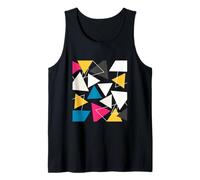 Obra de Arte Abstracta geométrica Colorida Retro audaz Camiseta sin Mangas