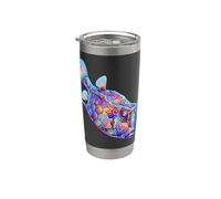 Obra De Arte Abstracto Océano Colorido Criatura Marina Vaso térmico de acero inoxidable de doble pared