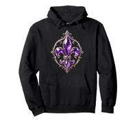 Obra de Arte con Emblema heráldico Barroco Adornado de Flor de lis Sudadera con Capucha
