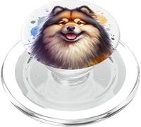 Obra de Arte de Acuarela de Perro Lapphund Sueco PopSockets PopGrip para MagSafe