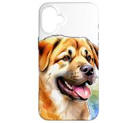 Obra de Arte de Acuarela de Perro Rafeiro do Alentejo Carcasa para iPhone 16 Plus