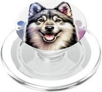 Obra de Arte de Acuarela de Perro Vallhund Sueco PopSockets PopGrip para MagSafe