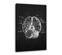 Obra de arte de anatomía humana, imagen médica de esqueleto muscular, póster vintage, lienzo nórdico, pintura educativa, decoración de pared (SKU7,40.6 x 50.8 cm= (40 x 50 cm), enmarcado (lienzo