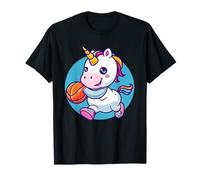 Obra de arte de baloncesto lindo unicornio dibujo aro de baloncesto Camiseta