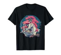 Obra de arte de bonsái con forma de unicornio, ramen, pagoda, torre, árbol de sakura Camiseta