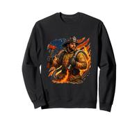 Obra de Arte de Brave Firefighter American Hero Sudadera