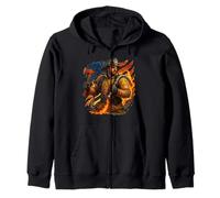 Obra de Arte de Brave Firefighter American Hero Sudadera con Capucha