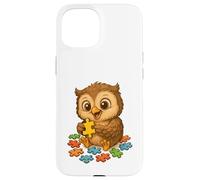 Obra de Arte de búho, Bonito diseño para los Amantes de los búhos y Rompecabezas Carcasa para iPhone 15