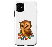 Obra de Arte de búho, Bonito diseño para los Amantes de los búhos y Rompecabezas Carcasa para iPhone 11