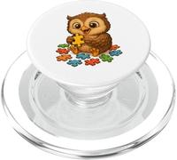 Obra de Arte de búho, Bonito diseño para los Amantes de los búhos y Rompecabezas PopSockets PopGrip para MagSafe