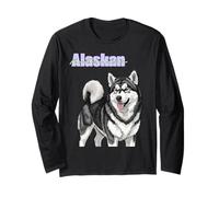 Obra de Arte de Dibujo de Perro Malamute de Alaska Manga Larga