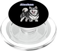 Obra de Arte de Dibujo de Perro Malamute de Alaska PopSockets PopGrip para MagSafe