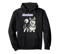 Obra de Arte de Dibujo de Perro Malamute de Alaska Sudadera con Capucha