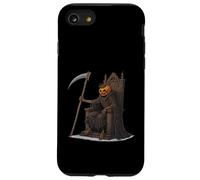 Obra de Arte de fantasía Oscura de Pumpkin Reaper Skeleton King Halloween Carcasa para iPhone SE (2020) / 7/8