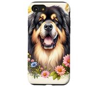 Obra de arte de flores silvestres de verano de perro mastín tibetano Carcasa para iPhone SE (2020) / 7 / 8