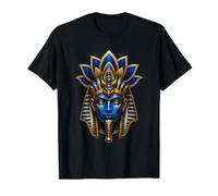 Obra de Arte de Mito Antiguo con símbolo de Loto de Cara de Dios Egipcio Real Camiseta