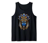 Obra de Arte de Mito Antiguo con símbolo de Loto de Cara de Dios Egipcio Real Camiseta sin Mangas