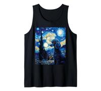 Obra de arte de noche estrellada de Van Gogh en miniatura Camiseta sin Mangas