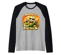 Obra de Arte de Nothing Is Better Than Me para Amantes del té, para herboristas Camiseta Manga Raglan