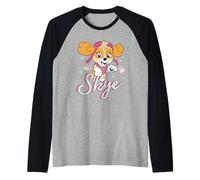 Obra de Arte de Paw Patrol Skye Action Hero Rescue al Estilo de Dibujos Animados Camiseta Manga Raglan