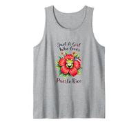 Obra de Arte de Solo una Chica Que ama Las Ranas de Puerto Rico Camiseta sin Mangas