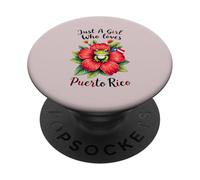 Obra de Arte de Solo una Chica Que ama Las Ranas de Puerto Rico PopSockets PopGrip Adhesivo