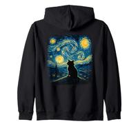 Obra de Arte de Stay Trashy Raccoon Van Gogh Starry Night Sudadera con Capucha